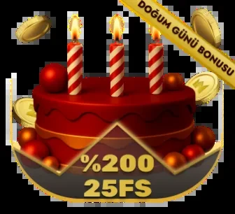 Doğum Günü Bonus Paketi: %200 + 25 FS yatırımsız!