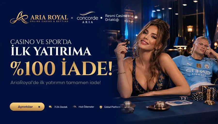 Ariaroyal %100 İlk Yatırım İade Bonusu!