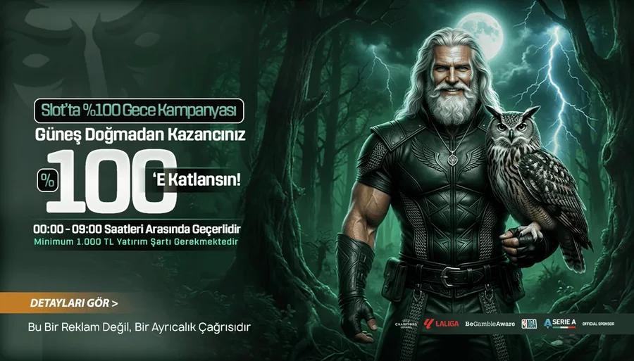 Gece Üyelerine Özel %100 Yatırım Bonusu!