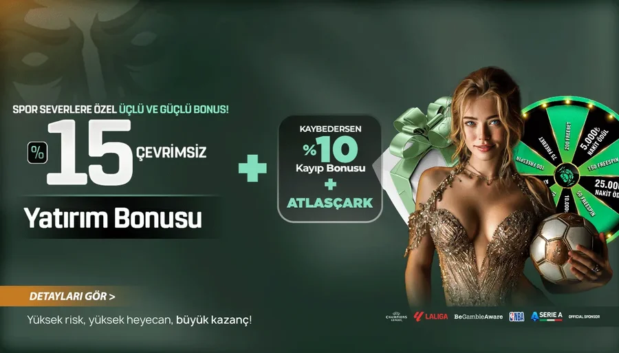 Atlasbet Üçlü Spor Yatırım Bonusu