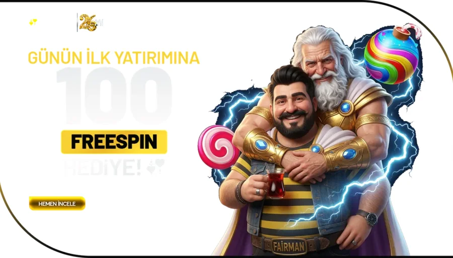 Her Gün İlk Yatırıma 100 Freespin Bahisfair'den Hediye!