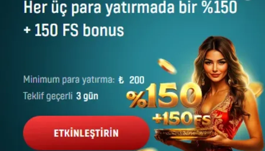 Basaribet Her Üç Yatırımda Bir %150 + 150 FS Bonus