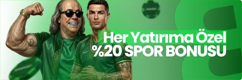 Her Yatırıma Özel %20 Spor Bonusu