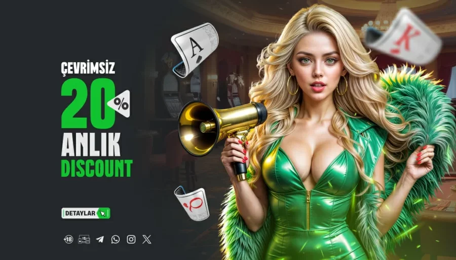 Çevrimsiz %20 Anlık Discount