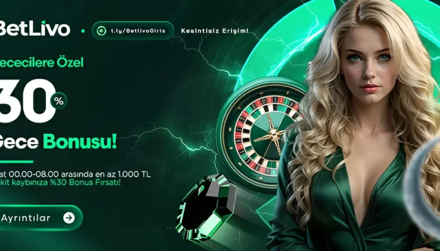 Betlivo Gececilere Özel %30 Kayıp Bonus