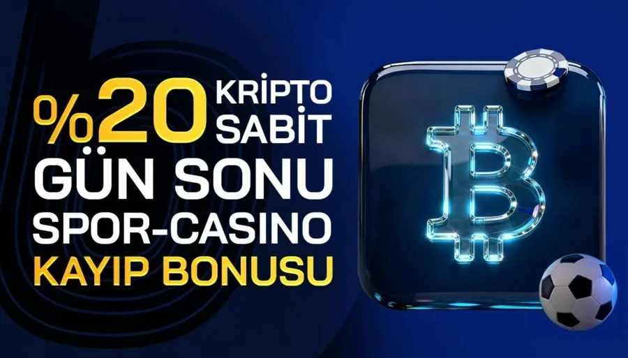 Betoffice %20 Kripto Sabit Gün Sonu Kayıp Bonusu Spor/Casino