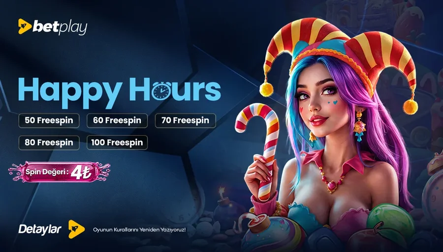 Betplay Happy Hours 4₺ Değerinde Freespin