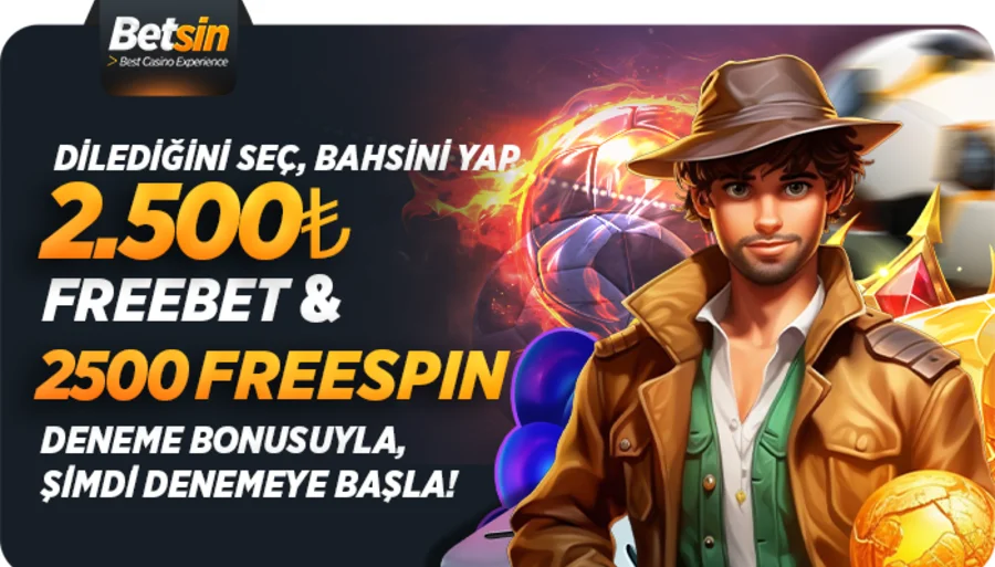 Betsin FreeSpin & Freebet Deneme Bonusu