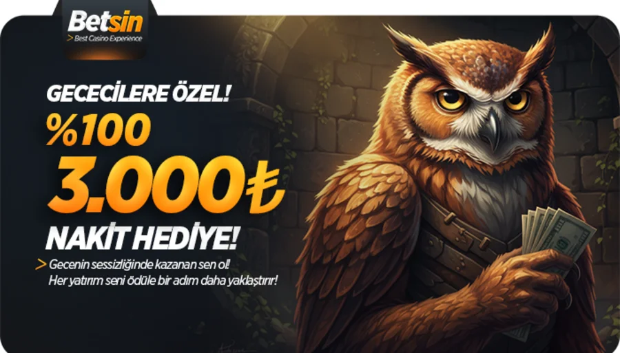 Betsin Gececilere Özel %100 Nakit