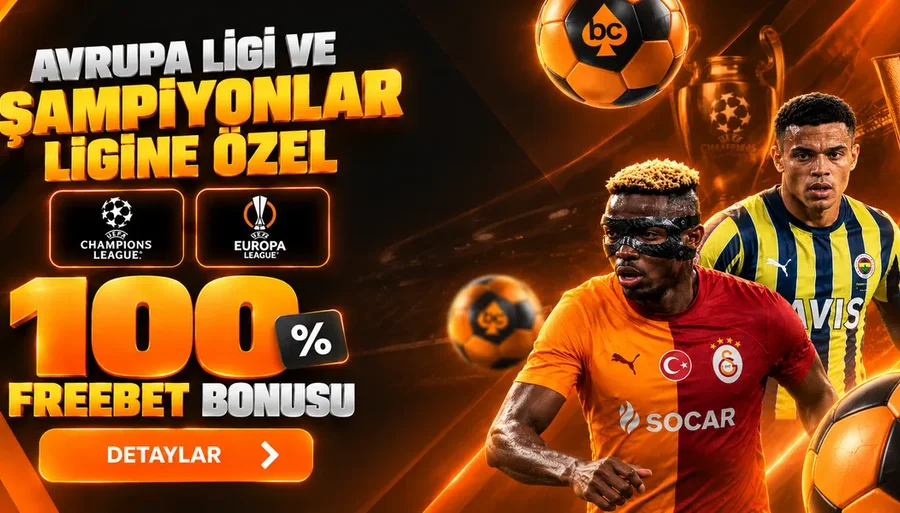 Bycasino Şampiyonlar ve Avrupa Ligi Özel %100 Freebet