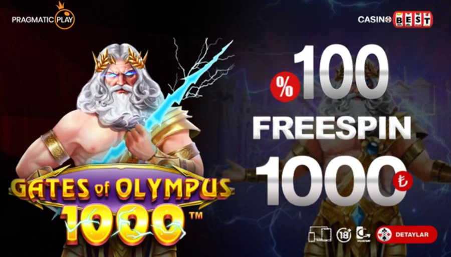 Casinobest Gates Of Olympus 1000 %100 1000 TL Freespin