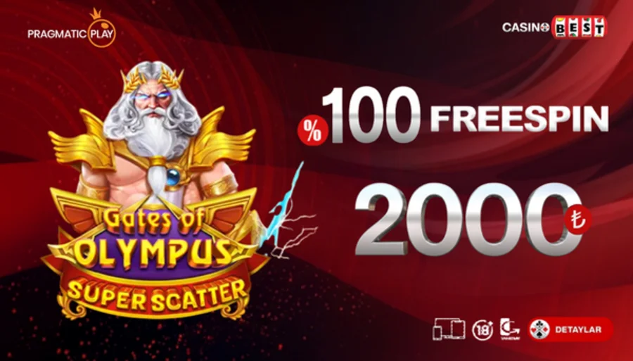 Casinobest Gates Of Olympus Super Scatter %100 2000 TL