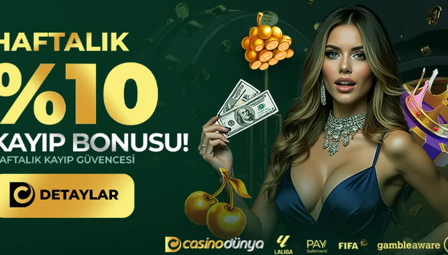 Casinodunya %10 Haftalık Kayıp Bonusu