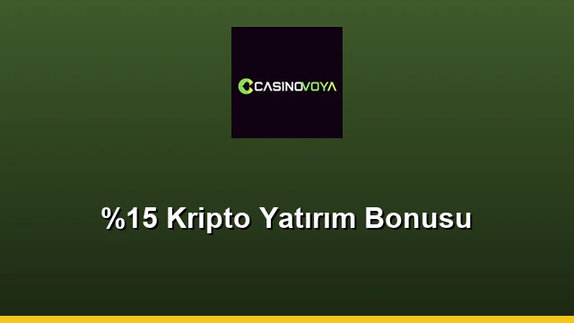 %15 Kripto Yatırım Bonusu