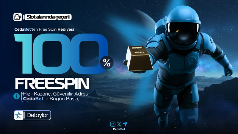 CedaBet %100 Free Spin Hediyesi