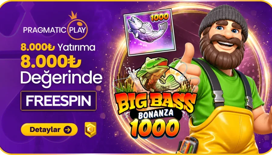 Bıg Bass Bonanza 1000 / 8000 ₺ Değerinde Freespın