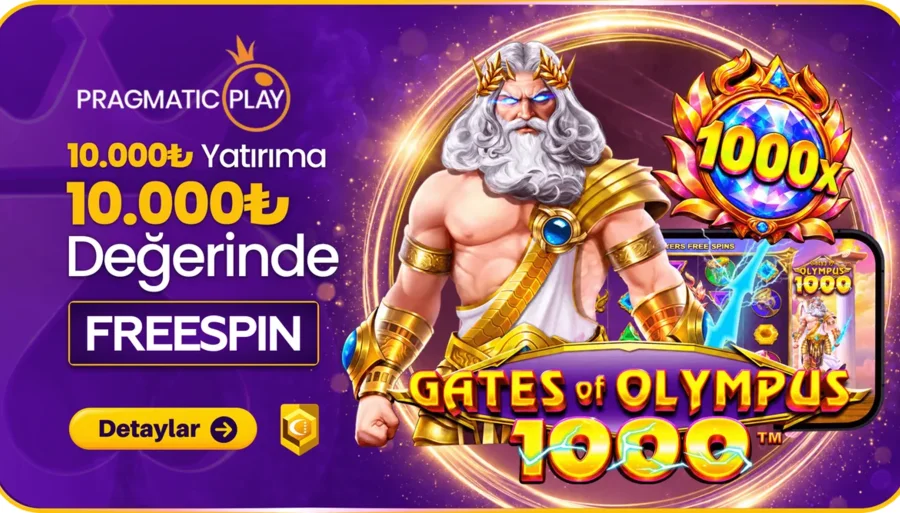 Gates Of Olympus 1000 / 10.000 ₺ Değerinde Freespin