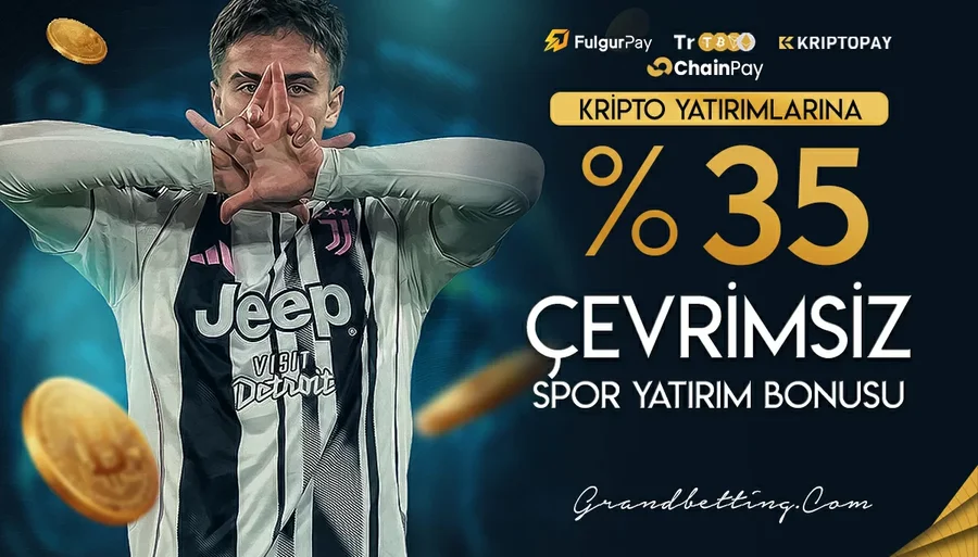 Grandbetting Kripto Yatırımlarına %35 Çevrimsiz Spor Bonusu
