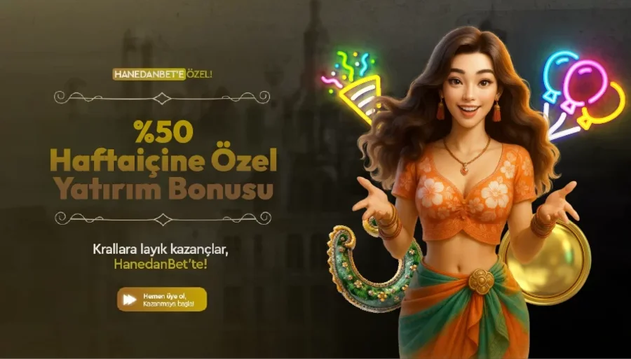 %50 Hafta İçine Özel Slot Yatırım Bonusu