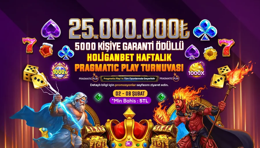 Haftalık 25.000.000₺ Ödüllü Pragmatic Play Turnuvası