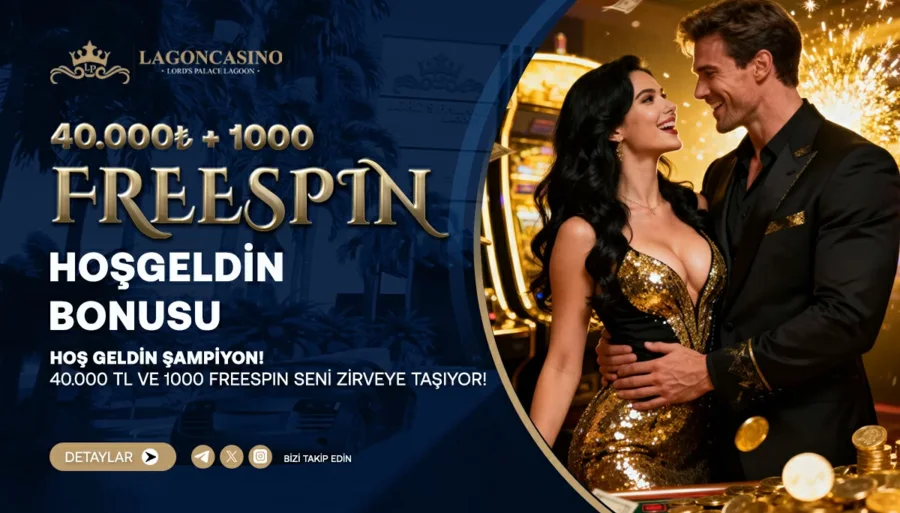 Lagoncasino 40.000 + 1000 Freespin Hoşgeldin Bonusu