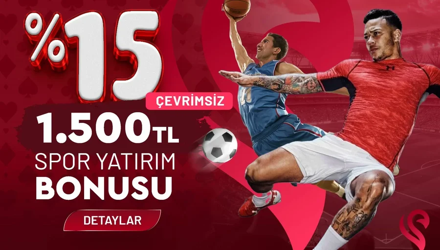 %15 SPOR BAHİSLERİ YATIRIM BONUSU
