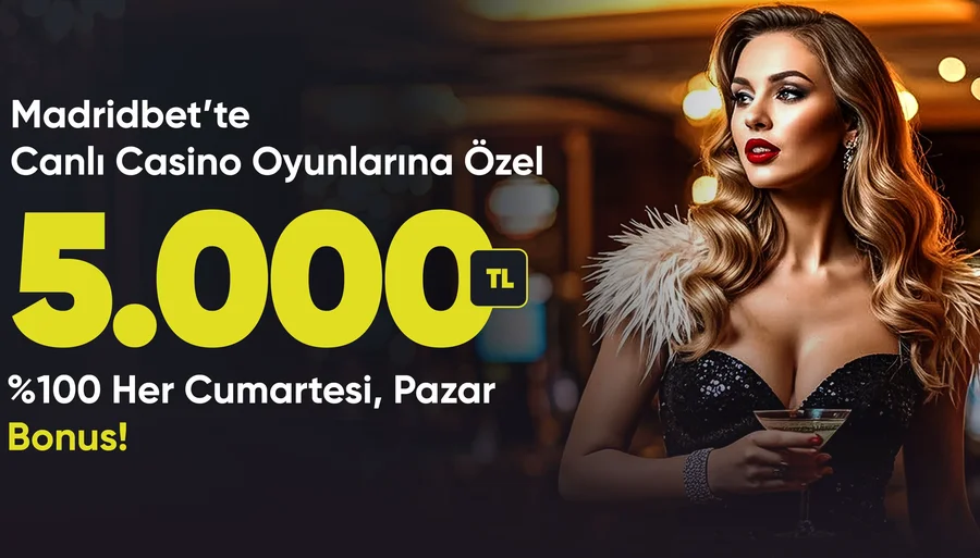 Madridbet %100 Hafta Sonu Bonusu
