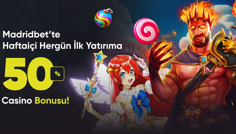 Madridbet %50 Hafta İçi Bonusu