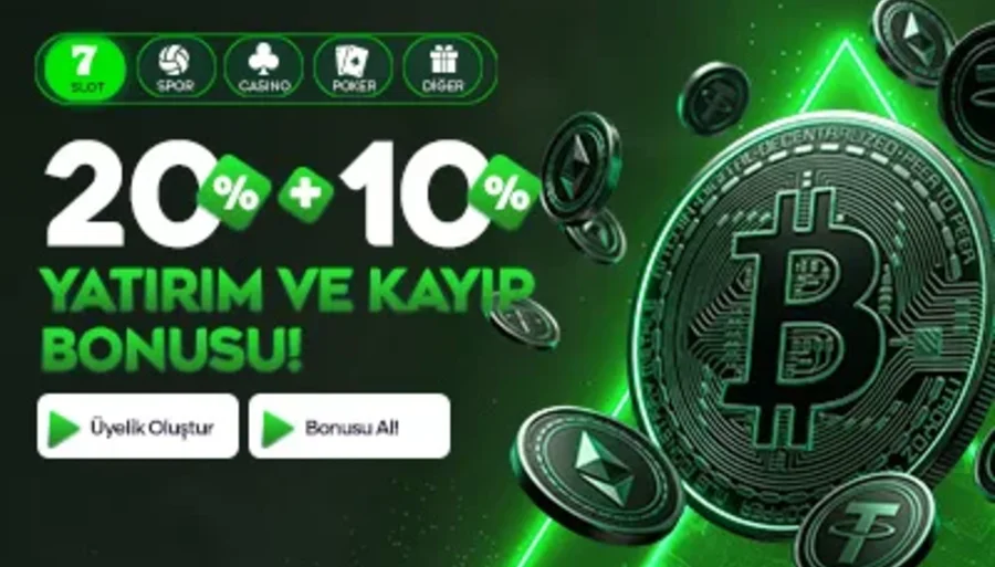 %20 + %10 KRİPTO YATIRIM VE KAYIP BONUSU