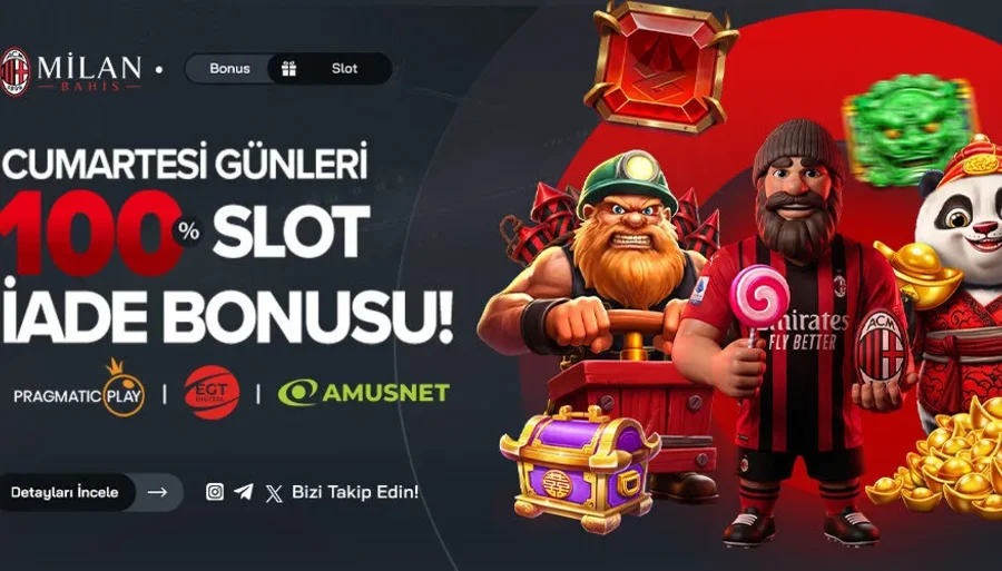 Milanbahis Cumartesi Özel %100 Slot İade