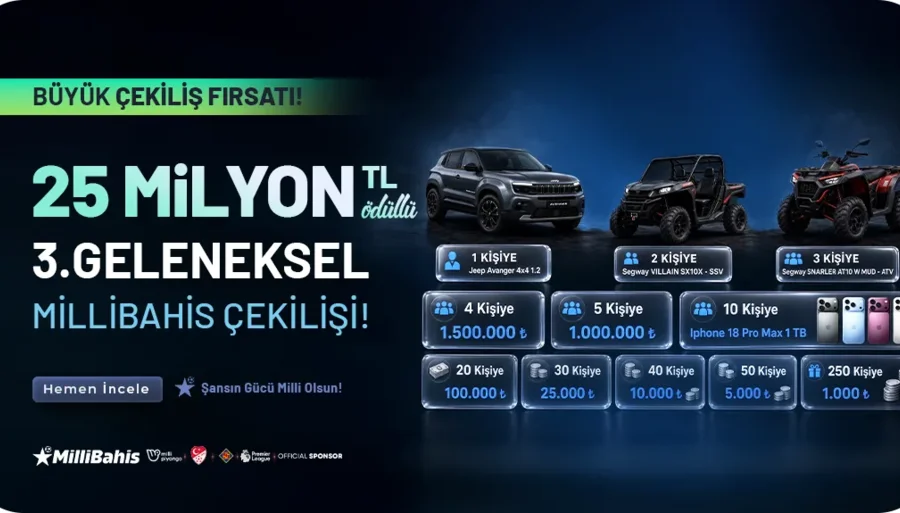 25.000.000₺ Değerinde 3. Geleneksel Çekiliş
