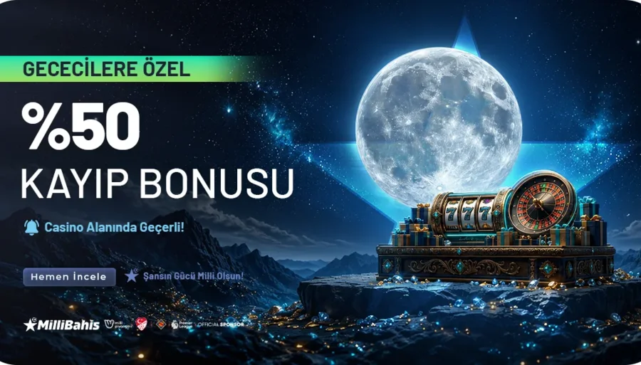 Geceye Özel %50 Casino Kayıp Bonusu