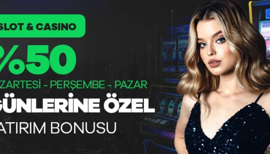Modabet %50 SLOT Çevrim Şartsız Pazar, Pazartesi ve Perşembe Yatırım Bonusu