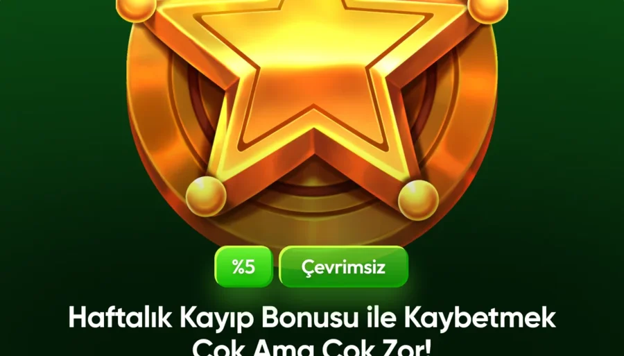 %5 Haftalık Kayıp Bonusu