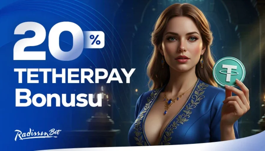 Radissonbet %20 TetherPay (USDT) Nakit Slot Yatırım Bonusu