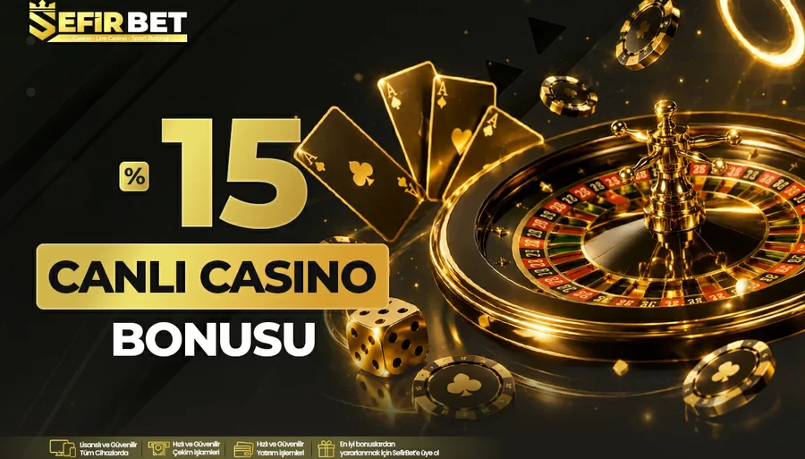 %15 Canlı Casino Bonusu