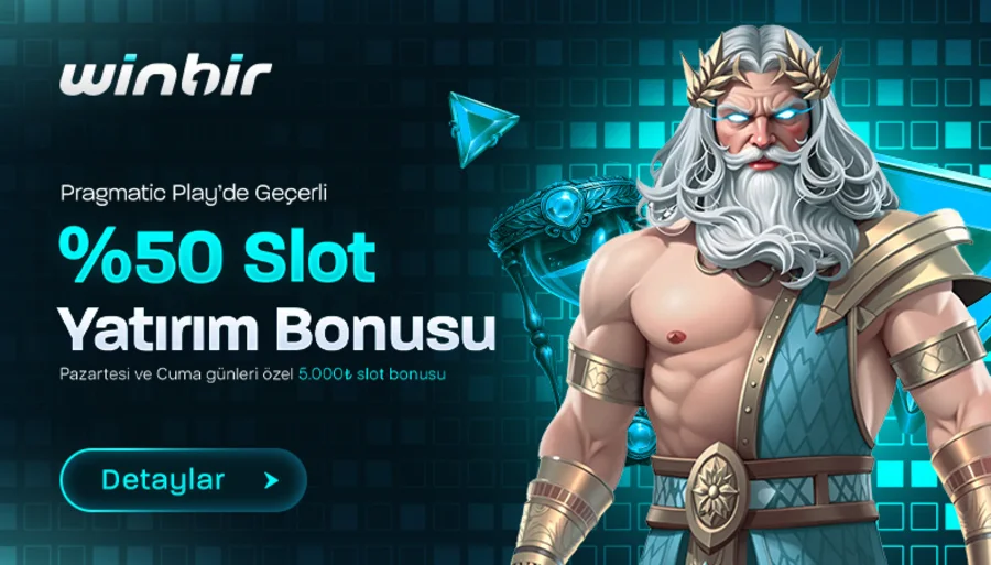 %50 Slot Bonusu (Pazartesi ve Cuma)