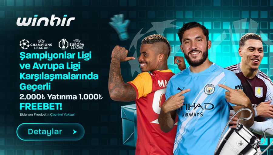 Şampiyonlar Ligi ve Avrupa Ligi’ne Özel 1000 TL Freebet