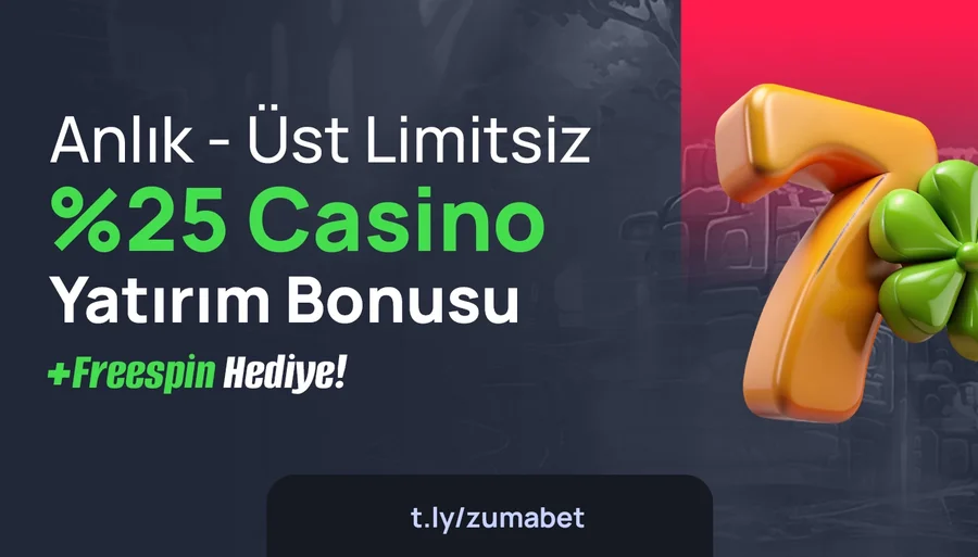 %25 Üst Limitsiz Casino Çevrimli Bonus + Ekstra Freespin