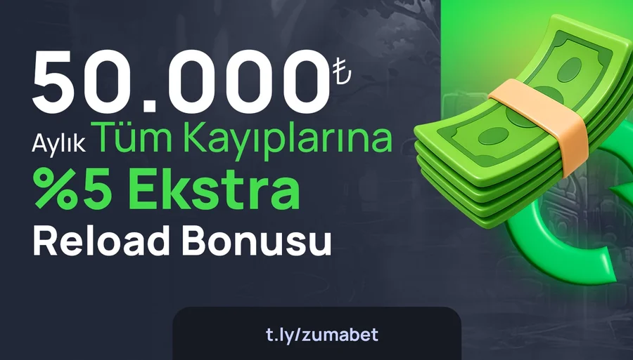 Aylık Tüm Kayıplarına Ekstra Reload Bonusu!